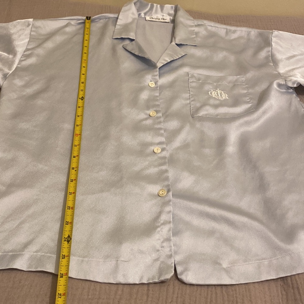 Christian Dior Vintyge Silky Gray Loungewear / Pajama Set Size M - Picture 10 of 15